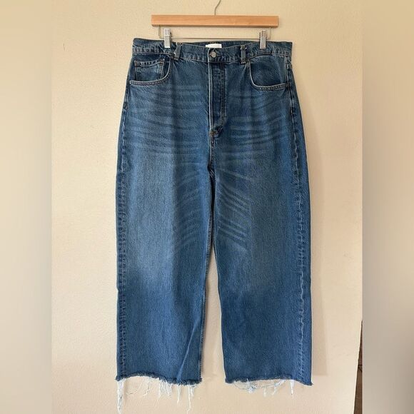 Boyish The Charley Wide Leg Jeans In Greed Rigid Fit High Waist Denim Size 32 - Picture 3 of 11